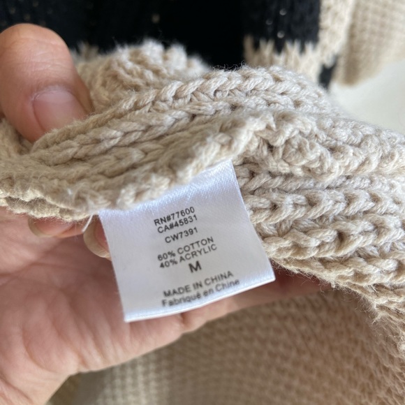 Chaser Long cream and black striped duster open front cardigan - Picture 9 of 13